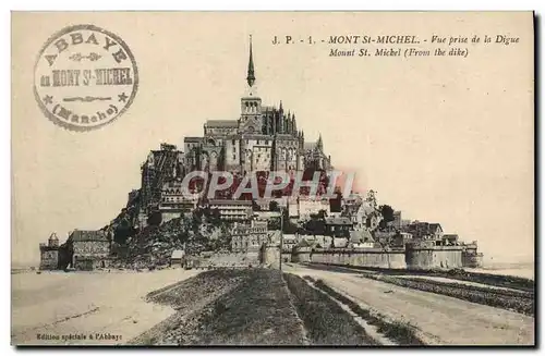 Ansichtskarte AK Mont St Michel Vue Prise De La Digue Mount St Michel