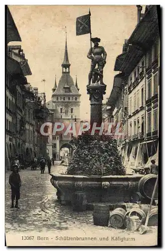 Cartes postales Bern Schutzenbrunnen Und Kafigturm