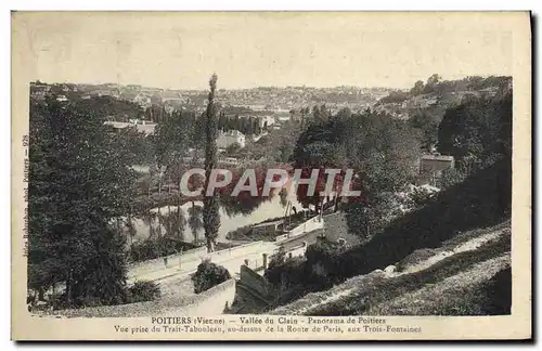 Cartes postales Poitier Vallee Du Clain Panorama De Poitiers Vue Prise Du Trait Tabouleau