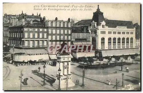 Cartes postales Clermont Ferrand Statue De Vercingetorix Et Place De Jaude