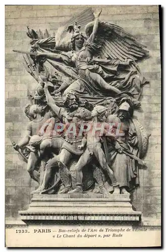 Cartes postales Paris Bas Relief De l&#39Arc De Triomphe De L&#39Etoile Le chant du depart de Rude