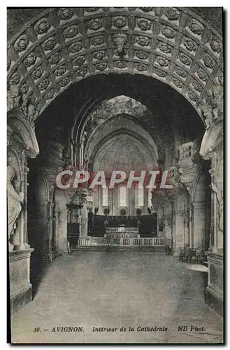 Cartes postales Avignon Interieur De La Cathedrale