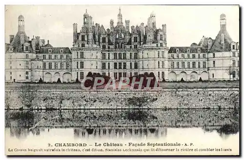 Cartes postales Chambord Le Chateau Facade Septentionale