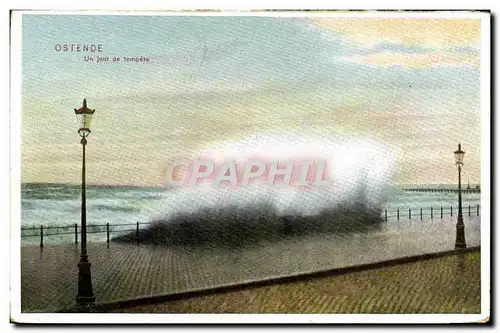 Cartes postales Ostende Un Jour De Tempete