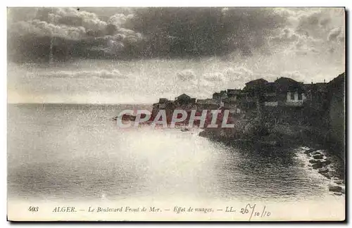 Cartes postales Alger Le Boulevard Front De Mer Effet De Nuages