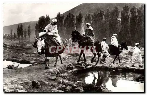 Cartes postales moderne Scenes Types En Route Pour Le Souk Anes