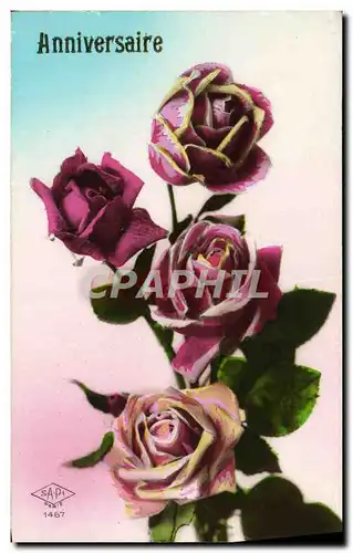 Cartes postales Anniversaire Fleurs