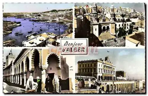 Moderne Karte Bonjour d&#39Alger