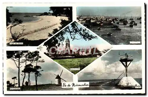 Moderne Karte Ile de Noirmoutier Plage des dames La Gueriniere