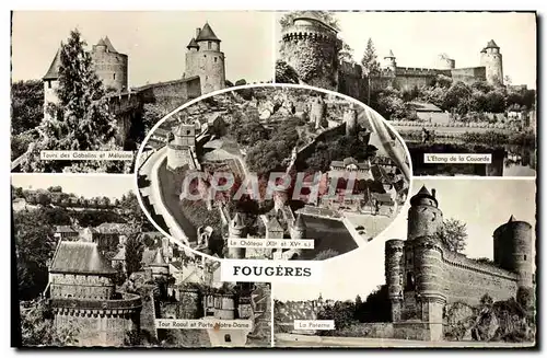 Cartes postales moderne Fougeres Tours des Gobelins L&#39etang de la Couarde La poterne