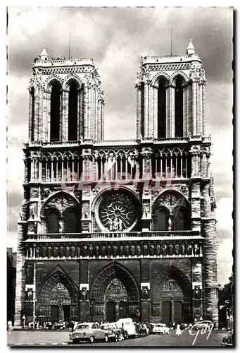 Moderne Karte Paris Et Ses Facade de la Cathedrale Notre Dame