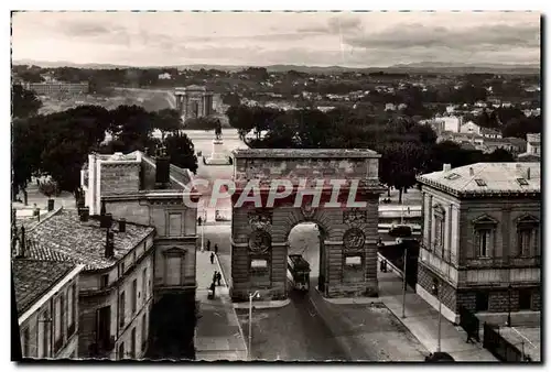 Moderne Karte Montpellier L&#39Arc de Triomphe le Peyrou et Dans le fond la Cite universitaire