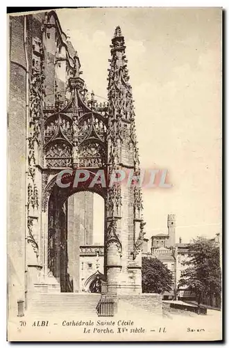 Cartes postales Albi Cathedrale Sainte Cecile Le porche