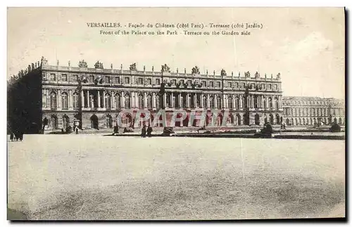 Cartes postales Versailles Facade du Chateau Terrasse