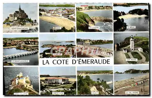 Cartes postales moderne La cote d'emeraude Mont Saint Michel Dinard