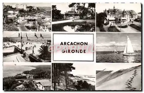 Cartes postales moderne Arcachon promenade et Plage Casino mauresque