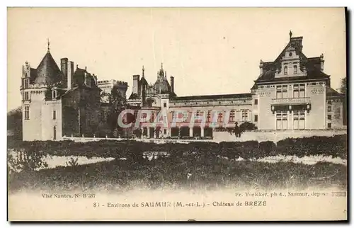 Cartes postales Environs De Saumur Chateau de Breze