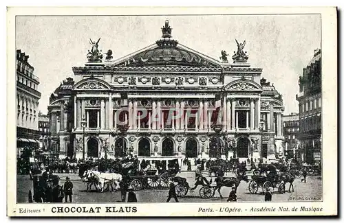 Cartes postales Paris Chocolat Klaus L&#39Opera