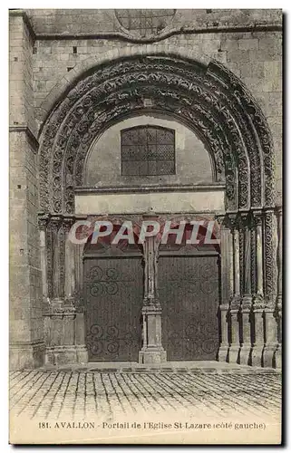 Cartes postales Avallon Portail de L'Eglise St Lazare
