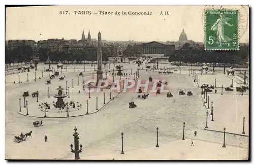 Cartes postales Paris Place de la Concorde