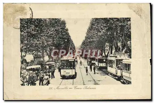 Cartes postales Marseille Cours Belsunce Tramways