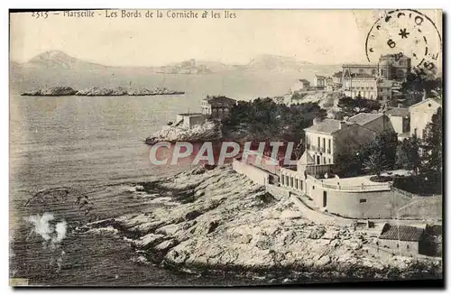 Cartes postales Marseille Les Bords de la Corniche et les iles