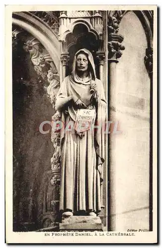 Cartes postales Metz La statue Guillaume Prophete Daniel a la cathedrale
