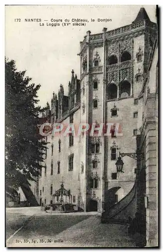 Ansichtskarte AK Nantes Cours du Chateau le Donjon La loggia