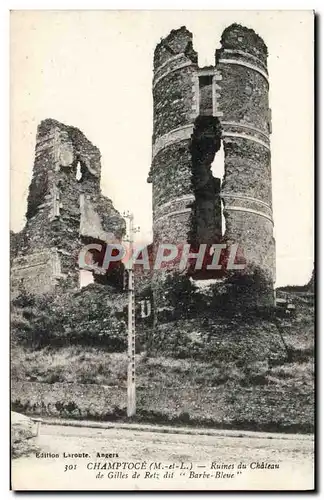 Cartes postales Champtoce Ruines du Chateau de Gilles de Retz dit Barbe Bleue