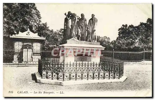 Cartes postales Calais Les six bourgeois