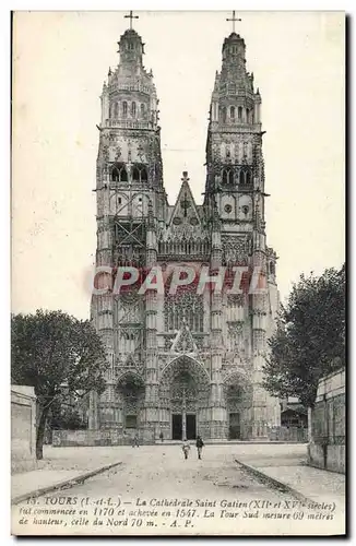 Cartes postales Tours La Cathedrale Saint Gatien