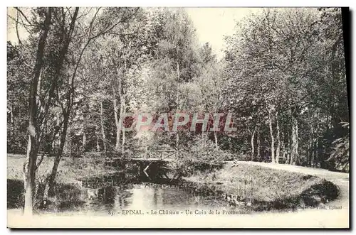 Cartes postales Epinal Le Chateau Un Coin de la Promenade