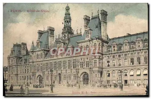 Cartes postales Paris Hotel de Ville