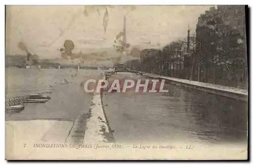 Ansichtskarte AK Paris Le Ligne des Invalides Inondations Janvier 1910