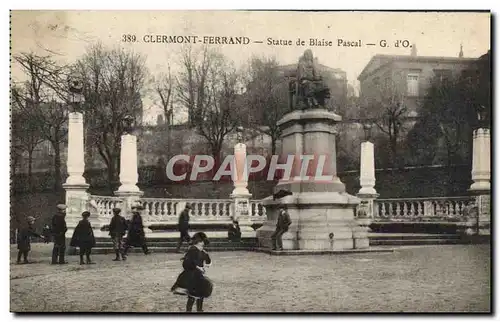 Cartes postales Clermont Ferrand Statue de Blaise Pascal