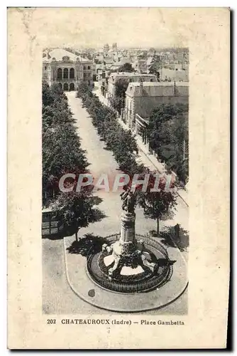 Cartes postales Chateauroux Place Gambetta