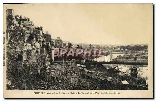 Cartes postales Poitiers Vallee du Clain Le Tunnel et le Pont du Chemin de Fer