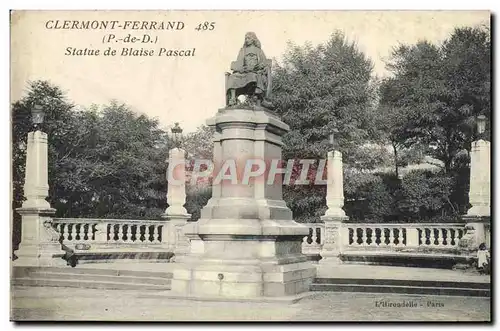 Cartes postales Clermont Ferrand Statue de Blaise Pascal