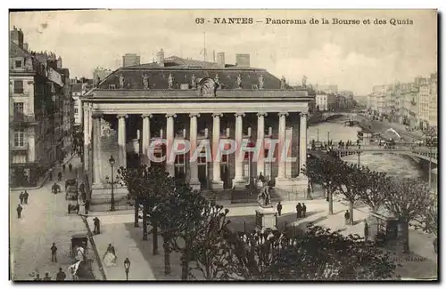 Cartes postales Nantes Panorama De La Bourse et Des Quais