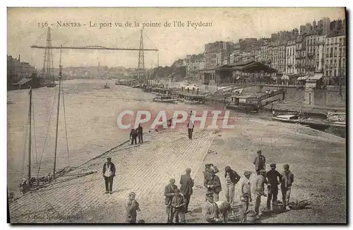 Ansichtskarte AK Nantes Le Port Vu De De La Pointe de L&#39ile