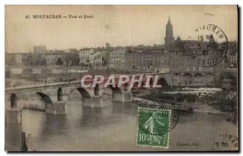 Ansichtskarte AK Montauban Pont et Quais