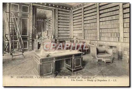 Ansichtskarte AK Compiegne Le Chateau Cabinet de travail de Napoleon 1er Bibliotheque