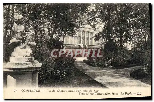 Cartes postales Compiegne Vue Du Chateau Prise d&#39Un Coin du Parc