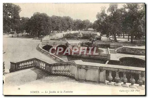 Cartes postales Nimes Le Jardin de la Fontaine