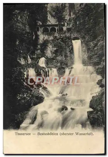 Cartes postales Thunersee Beatushohlen oberster Wasserfall