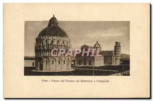 Cartes postales Pisa Piazza del Duomo Col Battistero e Campanile