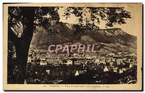 Cartes postales Mende Vue Travers Les Arbres