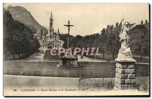 Ansichtskarte AK Lourdes Saint Michel et la Basilique