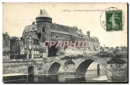 Cartes postales Laval Le Vieux Pont et le Chateau