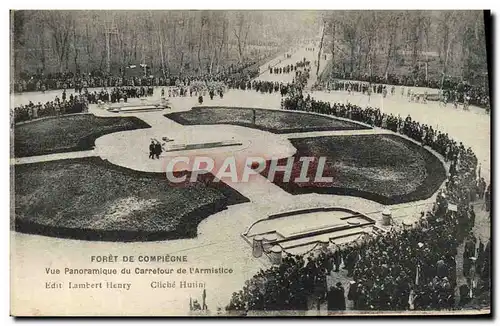 Ansichtskarte AK Foret De Compiegne Vue Panoramique du Carrefour de l&#39Armistlce Militaria